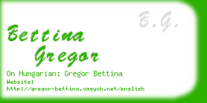 bettina gregor business card